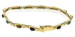 Sepctacular Blue Topaz, Amethyst and Citrine Bracelet