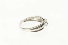 10K White Gold Round Classic Grooved Travel Engagement Ring