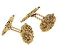 Incredible Yellow Gold Floral Cufflinks