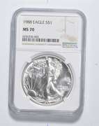 MS70 1988 American Silver Eagle - Graded NGC