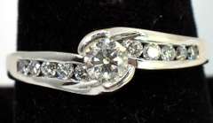 Striking 0.41CTW Diamond Ring in 14KT White Gold