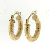 Nice Yellow Gold Twisted Hoop Earrings