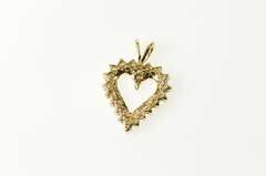 10K Yellow Gold Diamond Classic Heart Love Symbol Pendant