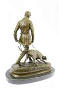 Fox Hunt Club Scent Hound Dog Hunter Bronze Sculpture