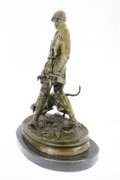 Fox Hunt Club Scent Hound Dog Hunter Bronze Sculpture