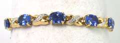 Lush 12.75CTW Sapphire & Diamond Bracelet in Yellow Gold