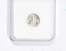 MS67 FB 1944-D Mercury Silver Dime - CAC - Graded NGC