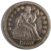 1850 Seated Dime