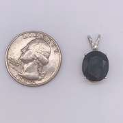 Large Sapphire & Diamond Pendant in Solid Gold