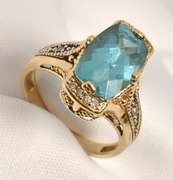 Fashionable Blue Topaz Ring
