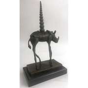 Rhinoceros Detailed Lost Wax Bronze Sculpture