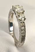 Stylish WG Contemporary Diamond Ring