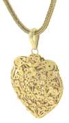Impressive Open Work Heart on Fancy Chain