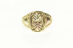 10K Yellow Gold Black Hills Leaf Cluster Men's Statement Ring