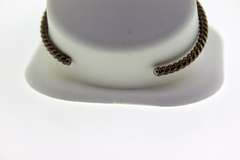 Vintage Sterling Silver Zebra Marble Wire Cuff Bracelet
