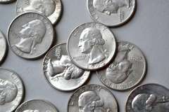 20 Various AU or Unc Nicer Washington Quarters 1940-Era &Later