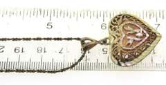 Vintage Sterling Silver Heart Shaped Pendant on Chain
