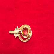 18k yellow gold diamond and citrine pendant