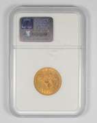 AU58 1857-S $5.00 Liberty Head Gold Half Eagle - Graded NGC