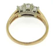Impressive Yellow  Gold 3 Diamond Ring