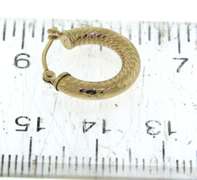 Nice Yellow Gold Twisted Hoop Earrings