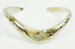 Vintage Engraved Sterling Silver Cuff Bracelet