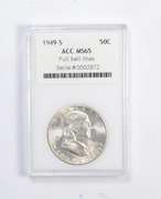 MS65 1949-S Franklin Half Dollar - Full Bell Lines - Graded ACC