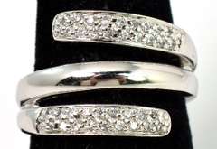 Charming CZ Wrap-Style Ring in Sterling Silver