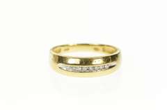 10K Yellow Gold Classic Men's Diamond Wedding Band Ring