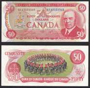 $50 1974 Bank of Canada About Uncirculated