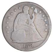 1871 Seated Liberty Dollar