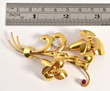 Impressive Vintage Flower Brooch