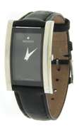 Movado Strap La Nouvelle on Black Leather Strap Watch