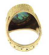 Nice Yellow Gold Abalone Ring