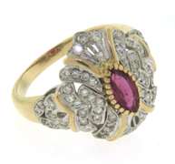 Memorable Rubt and Diamond Yellow Gold ring