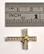 Sweet White Gold Diamond Cross