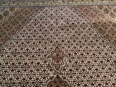 FINE SILK & WOOL PERSIAN TABRIZ RUG 9.9x13.9