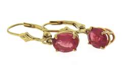 Gorgeous Oval Cut Pink Dangle Leverback Earrings