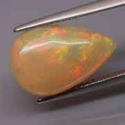 3.92ct floral flashing semi-black Ethiopian Opal
