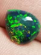 Full cover! Fairy fire! 1.38ct black Opal