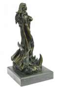 French Sorceress with Curvaceous Body Bronze Statue