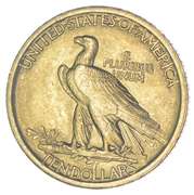1907 $10 Indian Head Gold Eagle - Filed Rims