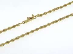 Beautiful Yellow Gold Rope Chain Necklace