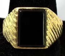 Hefty Onyx Ring in Sterling Silver