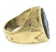 Nice Yellow Gold Abalone Ring