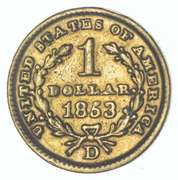 1853-D $1 Liberty Head Gold Dollar Piece