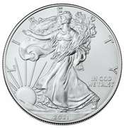 2 Unc Type 1 2021 Unc Silver Eagles.