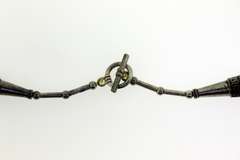 Vintage Sterling Silver Fresh water Three Strands Beads Necklace