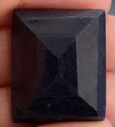 Lavish 108.5ct emerald cut royal blue Sapphire