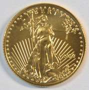 Pristine-perfect Gem BU 2014 $5 American Gold Eagle coin